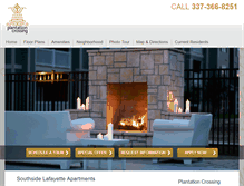 Tablet Screenshot of plantationcrossingapartments.com